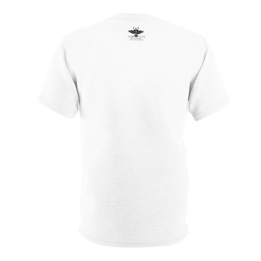 UNIQUE CENTRIC FINE ART BOUTIQUE: POWER WISDOM & LOVE WHITE BRAND LOGO KING TEE