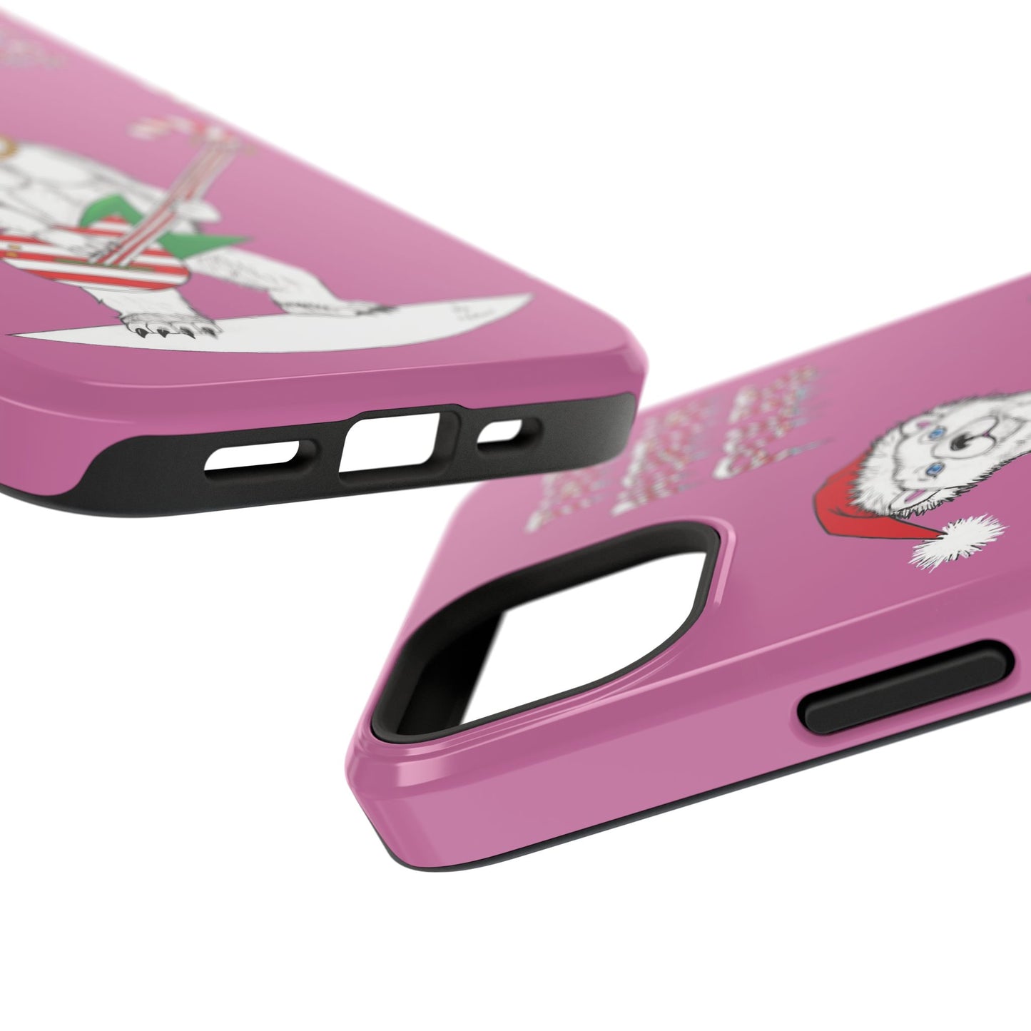 CHRISTMAS HOLIDAY POLAR BEAR ROCK N ROLL FINE ART PHONE CASE ALL SIZES SHAKINAART