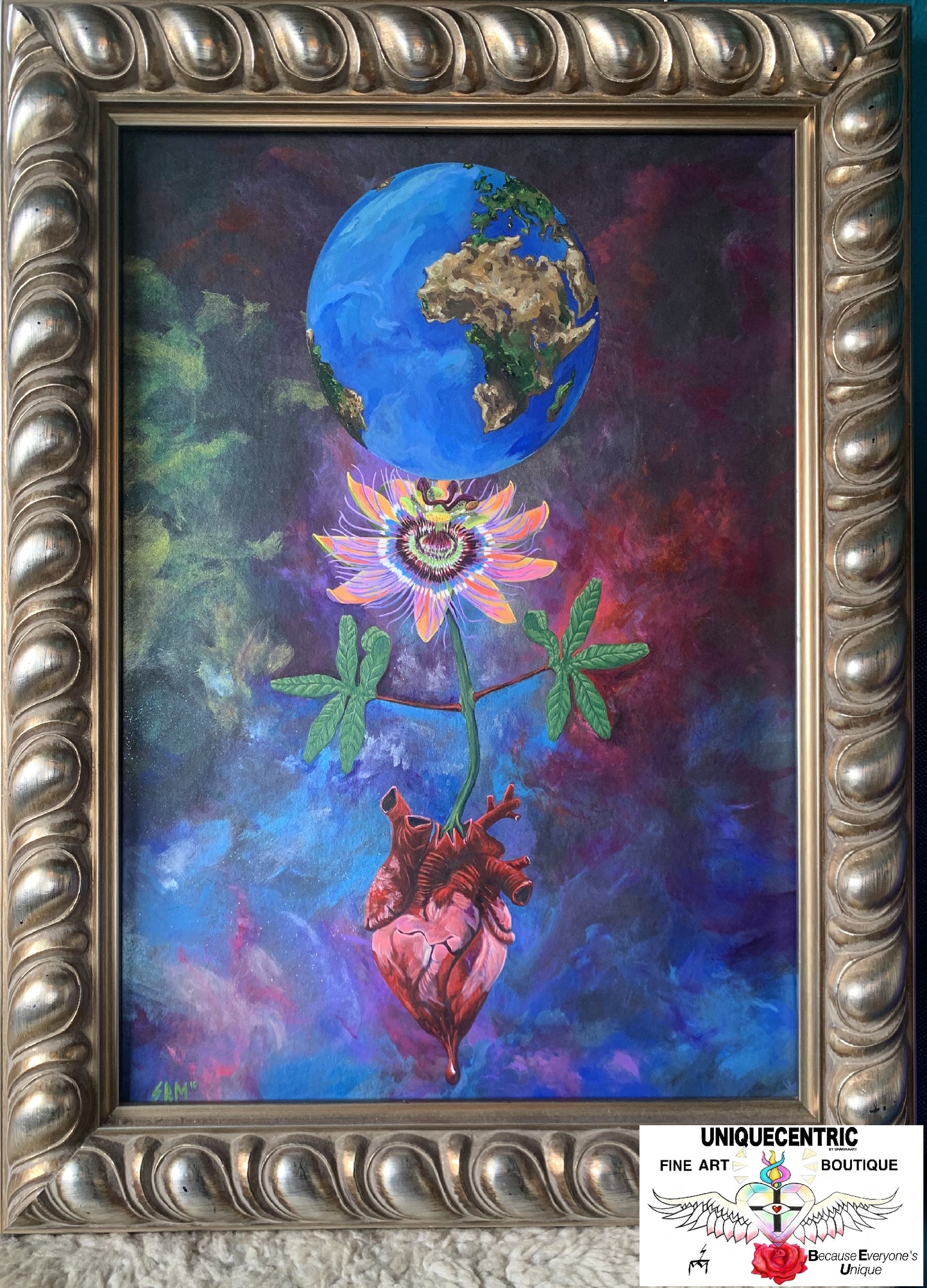 OG EARTH HEART FINE ART PAINTING