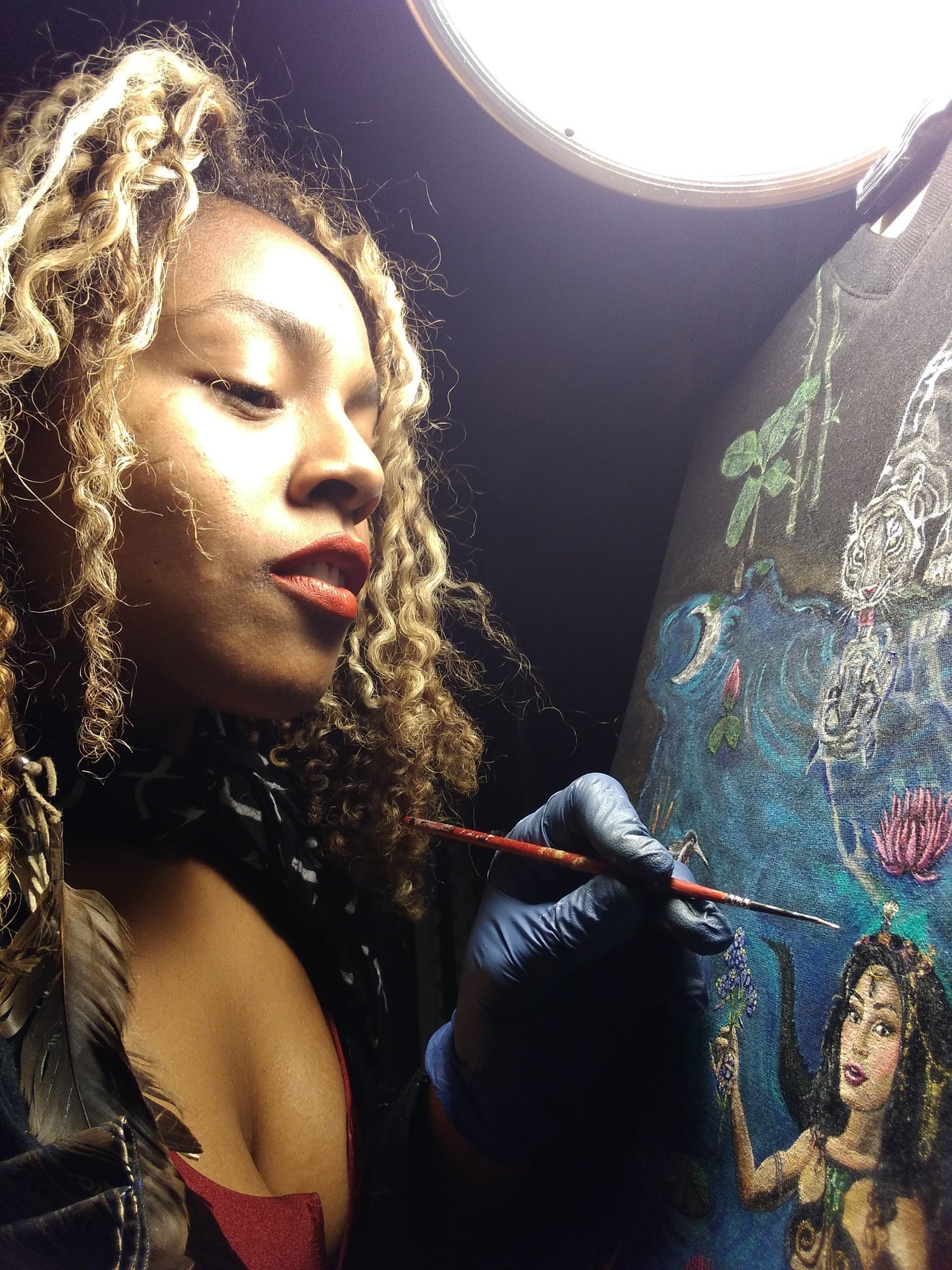 UNIQUE CENTRIC WHITE TIGER LILY ROSE MELODY DEPP BAMBOO JUNGLE OASIS DESIGNER TROPICAL LOTUS JACOB'S LADDER FLOWER FINE ART KING SHORTS SHAKINAART - Unique Centric