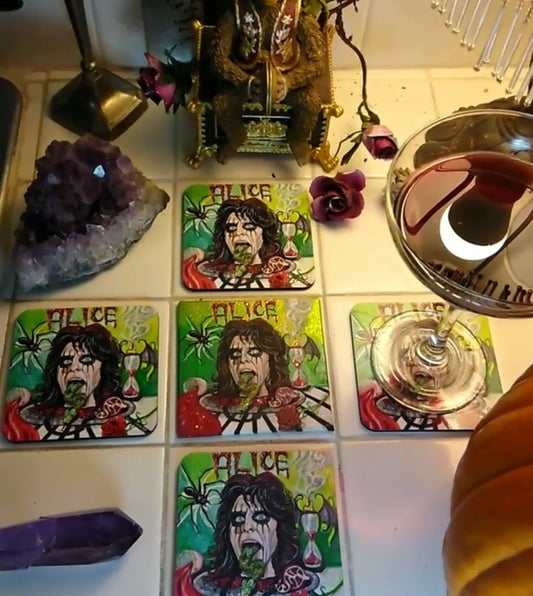 ALICE COOPER WELCOME TO OUR NIGHTMARE WINE COASTER
