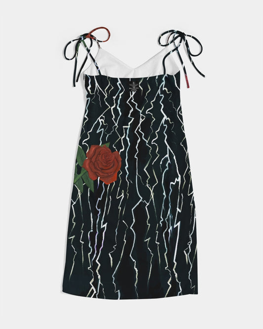 UNIQUE CENTRIC CORPSE BRIDE OF FRANKENSTEIN HALLOWEEN FINE ART SPLIT TIE DRESS - BY SHAKINAART BE ELECTRIC with this stunning rebel bride of frankenstein FINE ART DRESS . At the party or beach rave festival CONCERT this elsa lanchester SPLIT THIGH DRESS is fashionable edgy AND SEXY GOTH GIRL outfit staples. THE SEXY DRESS features a hand drawn bride OF FRANKENSTEIN with skull and roses by shakina bell. Perfect for those who dare to defy tradition. Shop now!