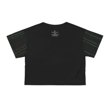 UNIQUE CENTRIC JACOB'S LADDER : BEAUTY CONQUERS THE BEAST FINE ART QUEEN CROP TOP