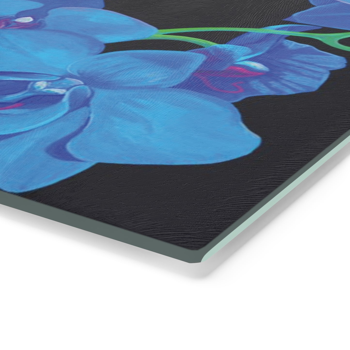 Stylish Blue Orchid Dining Placemat — Glass