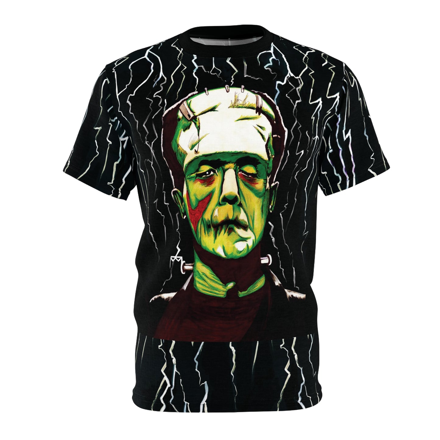 You Will Get noticed with UNIQUE CENTRIC BY SHAKINAART FINE ART Frankenstein Monster T-Shirt! Perfect for horror movie enthusiasts, this eye-catching design INSPIRED BY BORIS KARLOFF  is a must-have. Stand out from the crowd, and turn heads. GOTH KINGS Shop now!