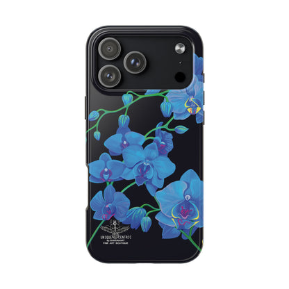 Unique Centric Blue Orchid Flower Bouquet iPhone 15 All Sizes Fine Art Case