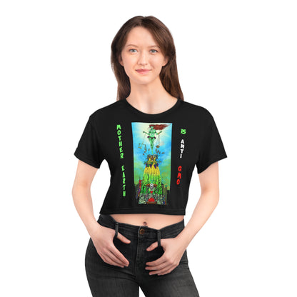 UNIQUE CENTRIC MOTHER EARTH DAY FINE ART CROP TOP