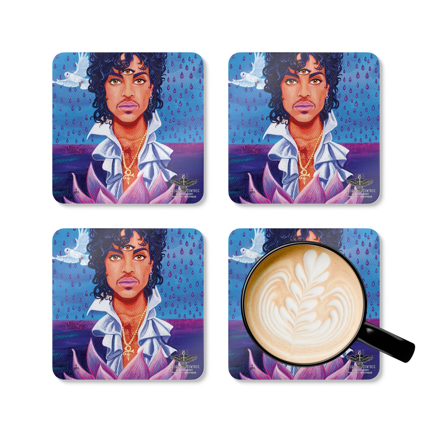 PRINCE UNIQUE CENTRIC FINE ART COFFEE COASTER