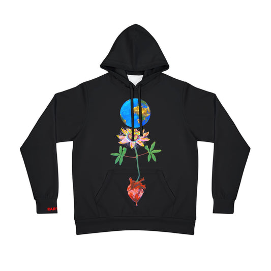UNIQUE CENTRIC EARTH HEART EVERYDAY  FINE ART HOODIE