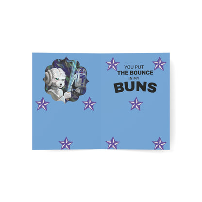 Funny Galaxy Princess Dog & Robot Valentine's Day Greeting Card