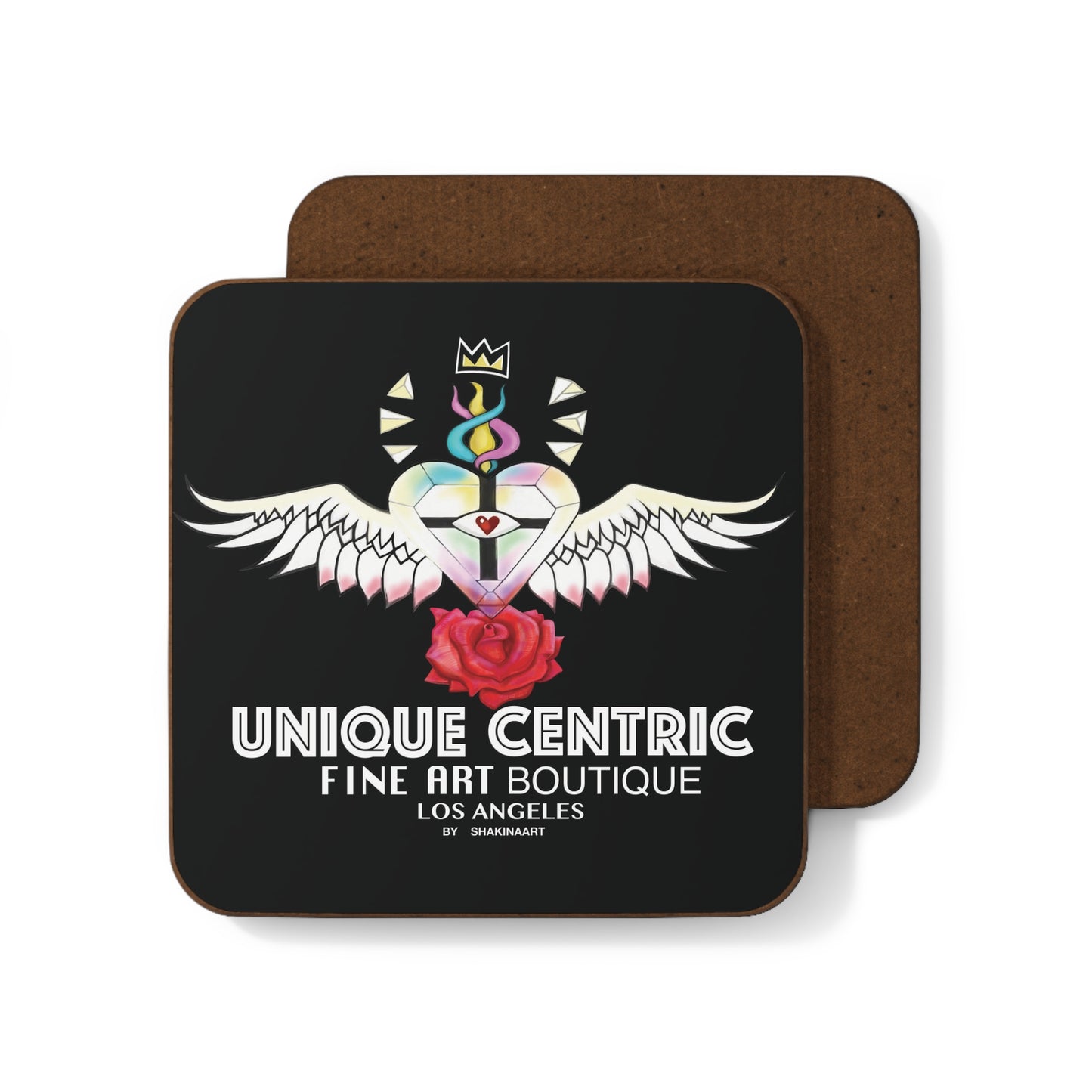 UNIQUE CENTRIC POWER WISDOM & LOVE FINE ART BOUTIQUE BLACK BRAND LEGENDS PREMIUM COASTER