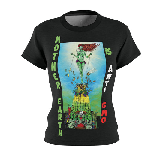 UNIQUE CENTRIC MOTHER EARTH DAY ORGANIC FINE ART COUTURE TEE