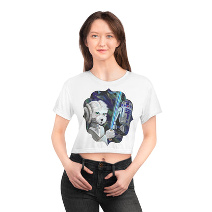 Galaxy Star Dog & Droid Crop Tee