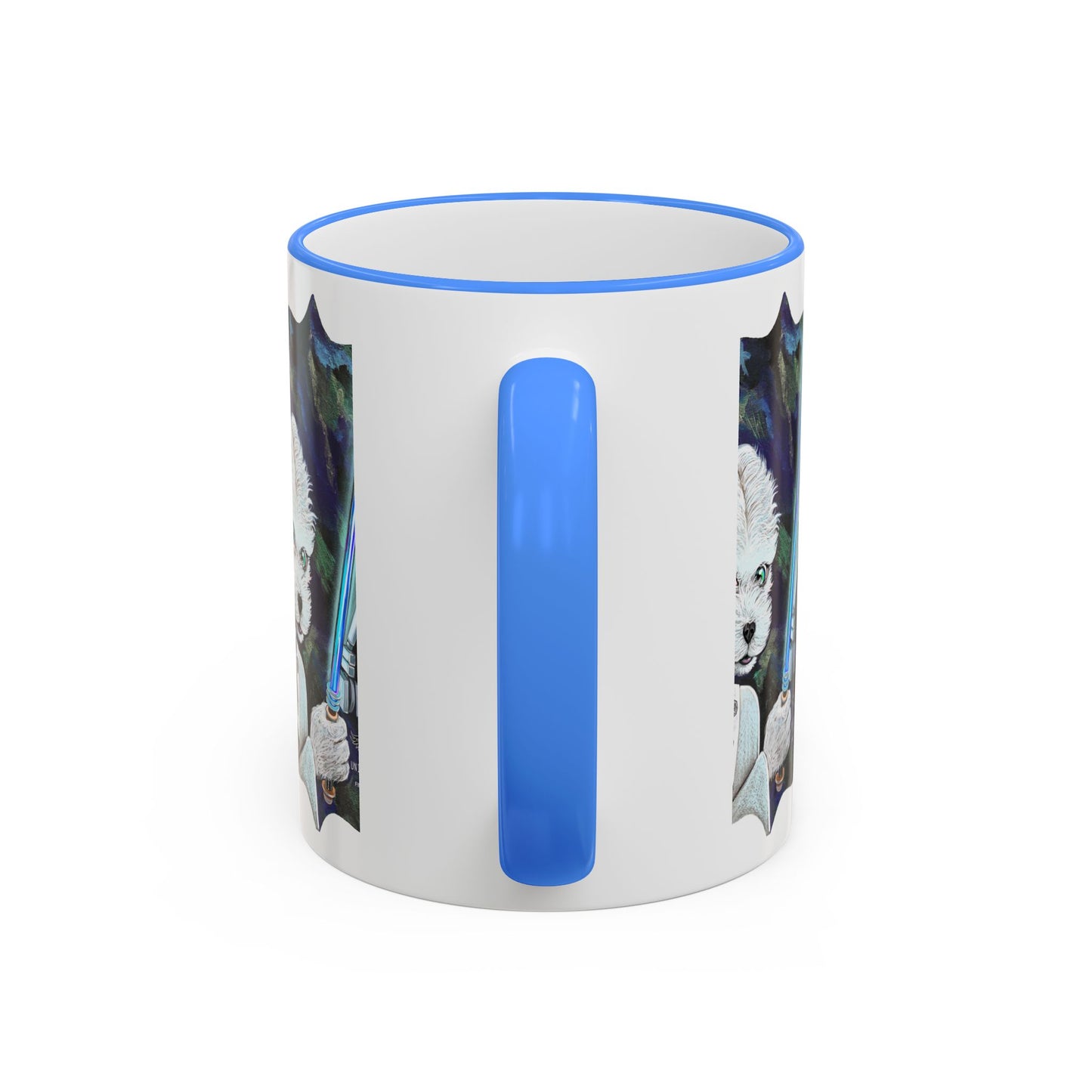 Galaxy Dog & Droid Mug — Sci‑Fi Pet Lovers Accent Rim Coffee Cup