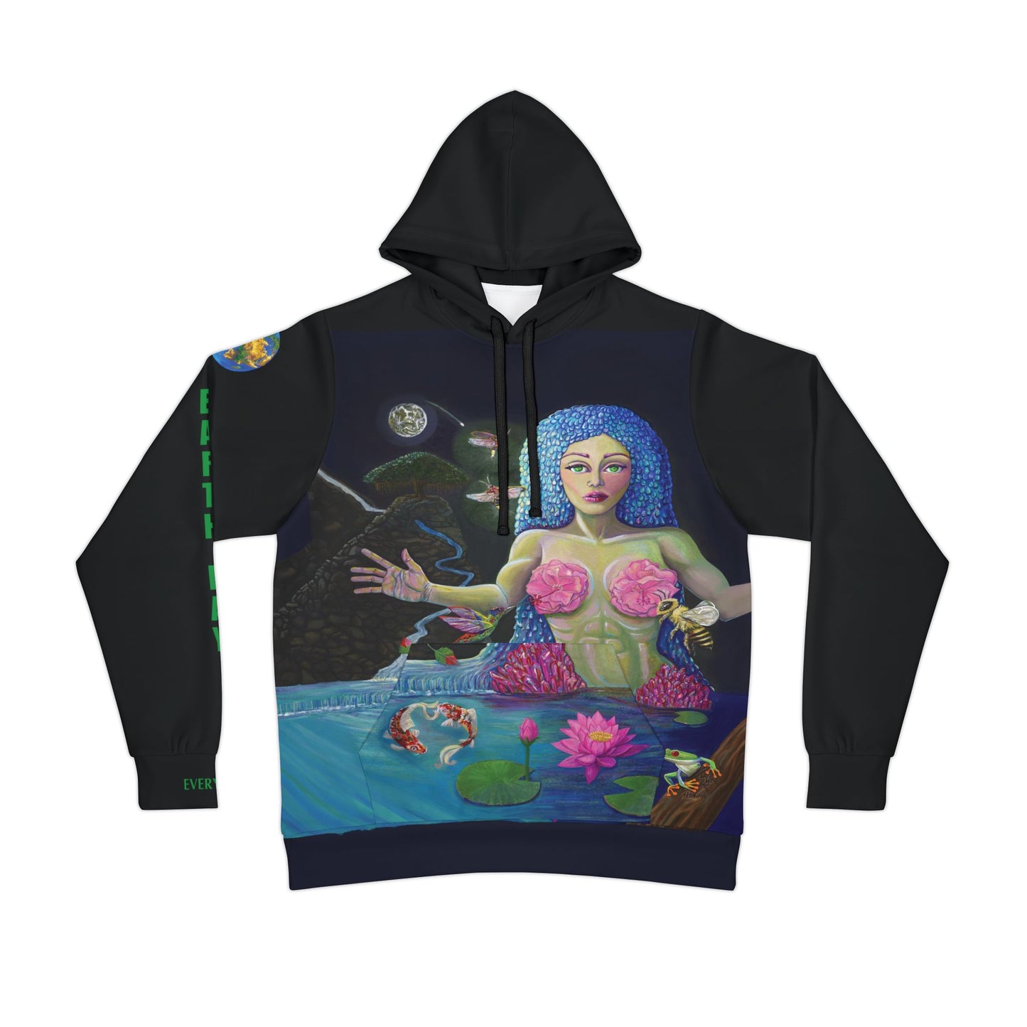 UNIQUE CENTRIC EARTH DAY IS EVERYDAY FINE ART HOODIE