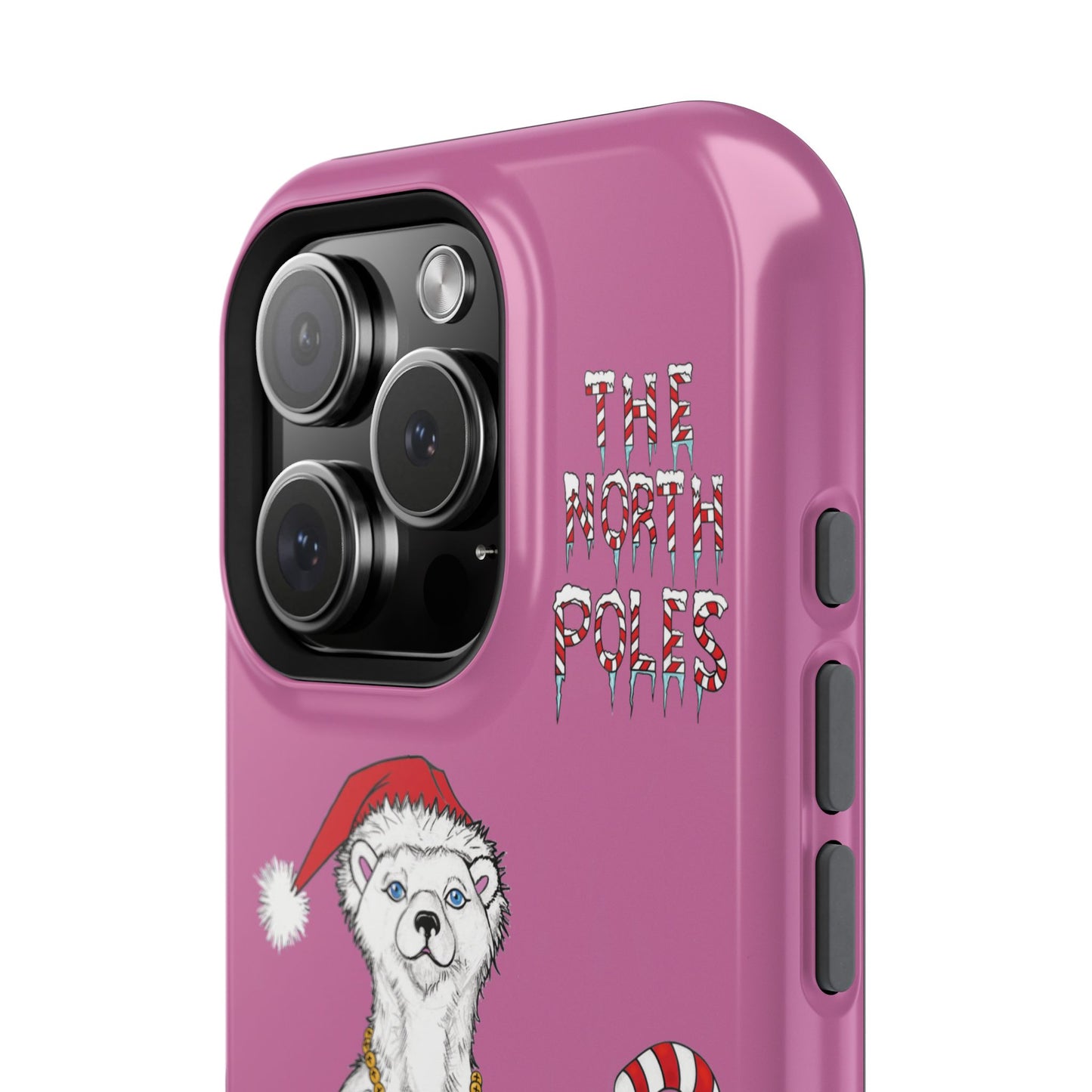 CHRISTMAS HOLIDAY POLAR BEAR ROCK N ROLL FINE ART PHONE CASE ALL SIZES SHAKINAART 