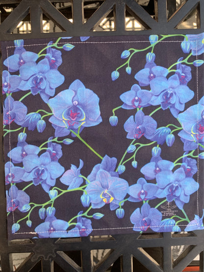 Blue Orchid Botanical Cotton Dinner Napkins