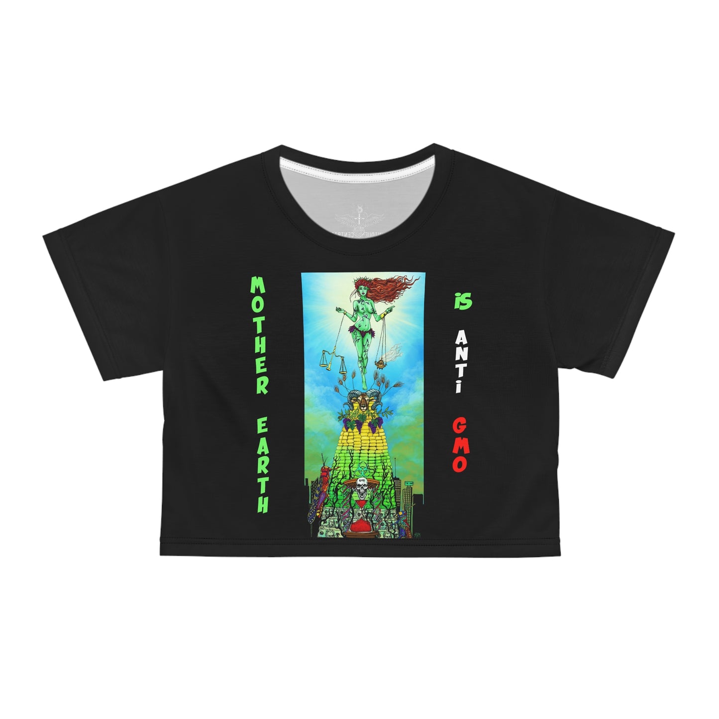 UNIQUE CENTRIC MOTHER EARTH DAY FINE ART CROP TOP