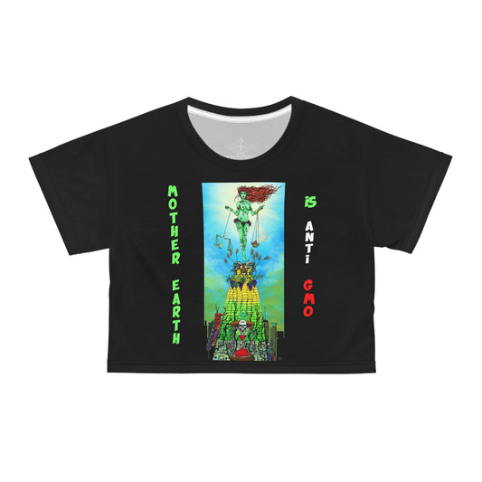 UNIQUE CENTRIC MOTHER EARTH DAY FINE ART CROP TOP