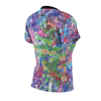 UNIQUE CENTRIC TRIP OUT RAINBOW EARTH HEART FINE ART QUEEN TEE