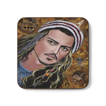 Johnny Depp DIOR BEAUTY SAUVAGEfine art drink coaster : four coasters featuring a close-up image of Johnny Depp, HOLLYWOOD VAMPIRES  and LONE RANGER captain jack sparrow pirates of the caribbean beads i ching ouroboros brave CHEROKEE comanche native american tonto nation marlon brando heart tattoos hunter s thompson gonzo perfect for fans of the actor artist humanitarian musician Perfect for protecting surfaces from drink spills.  shakinaart jeff beck JEANNE DU BARRY MAIWENN MODI MODIGLIANI AL PACINO