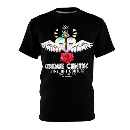 UNIQUE CENTRIC FINE ART COUTURE: POWER WISDOM & LOVE BLACK KING TEE