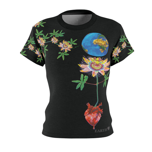 UNIQUE CENTRIC EARTH HEART (ALL LIVES MATTER) FINE ART QUEEN TEE