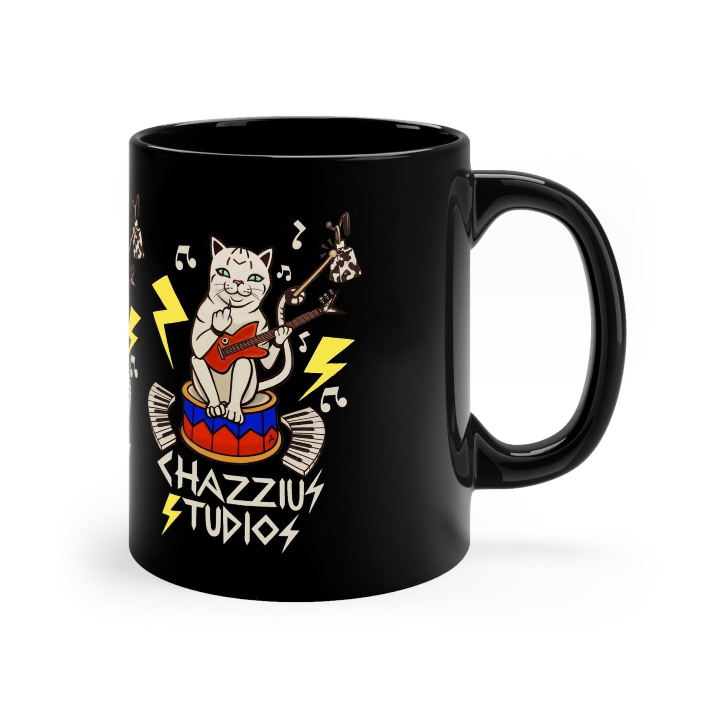 UNIQUE CENTRIC PUNK ROCK KITTY TEA MUG