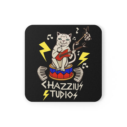 UNIQUE CENTRIC PUNK ROCK KITTY FINE ART DRINK COASTER