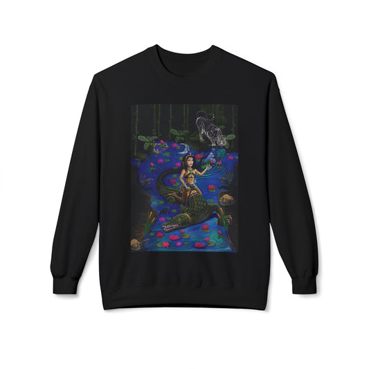 UNIQUE CENTRIC FINE ART JACOB'S LADDER WILLIAM BLAKE LED ZEPPELIN STAIRWAY TO HEAVEN  BEAUTY AND THE BEAST DISNEYLAND PRINCESS GODDESS TIGER LILY NEVERLAND WHITE TIGER CROCODILE DRAGON RIDER SWEATSHIRT BY SHAKINAART