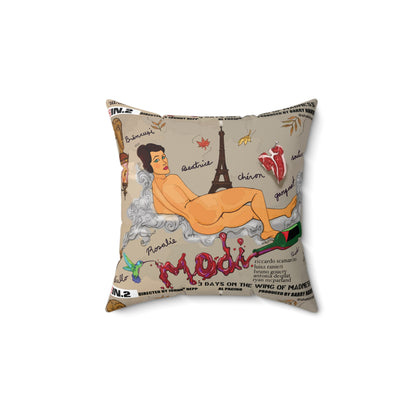 UNIQUE CENTRIC MODIGLIANI MODI 3 DAYS ON THE WING OF MADNESS FINE ART PILLOW