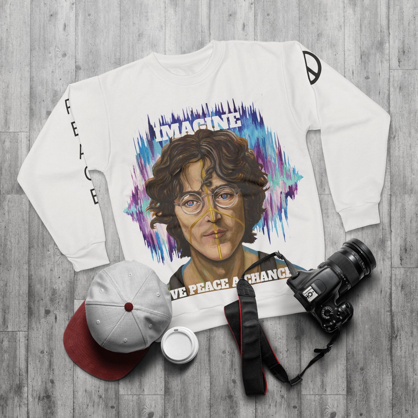 John "Imagine" — "Give Peace a Chance" Fine Art Couture Sweatshirt