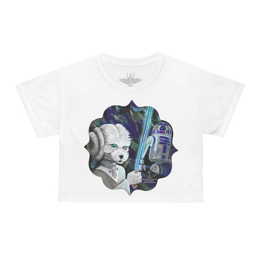 Galaxy Star Dog & Droid Crop Tee