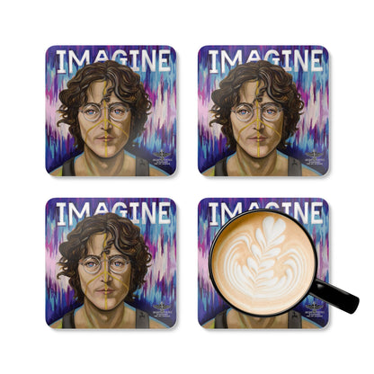 JOHN LENNON IMAGINE PEACE LATTE COASTER