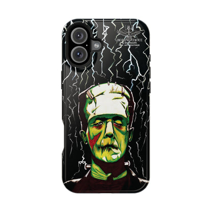 FRANKENSTEIN HALLOWEEN IPHONE 16 FINE ART DESIGNER PHONE CASE HORROR MOVIE ICON BORIS KARLOFF THUNDER HOLLYWOOD FILM PHONE COVER UNIQUE CENTRIC SHAKINAART