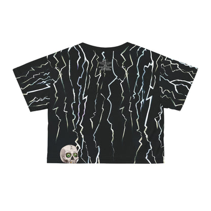 UNIQUE CENTRIC FRANKENSTEIN FINE ART CROPPED QUEEN TEE