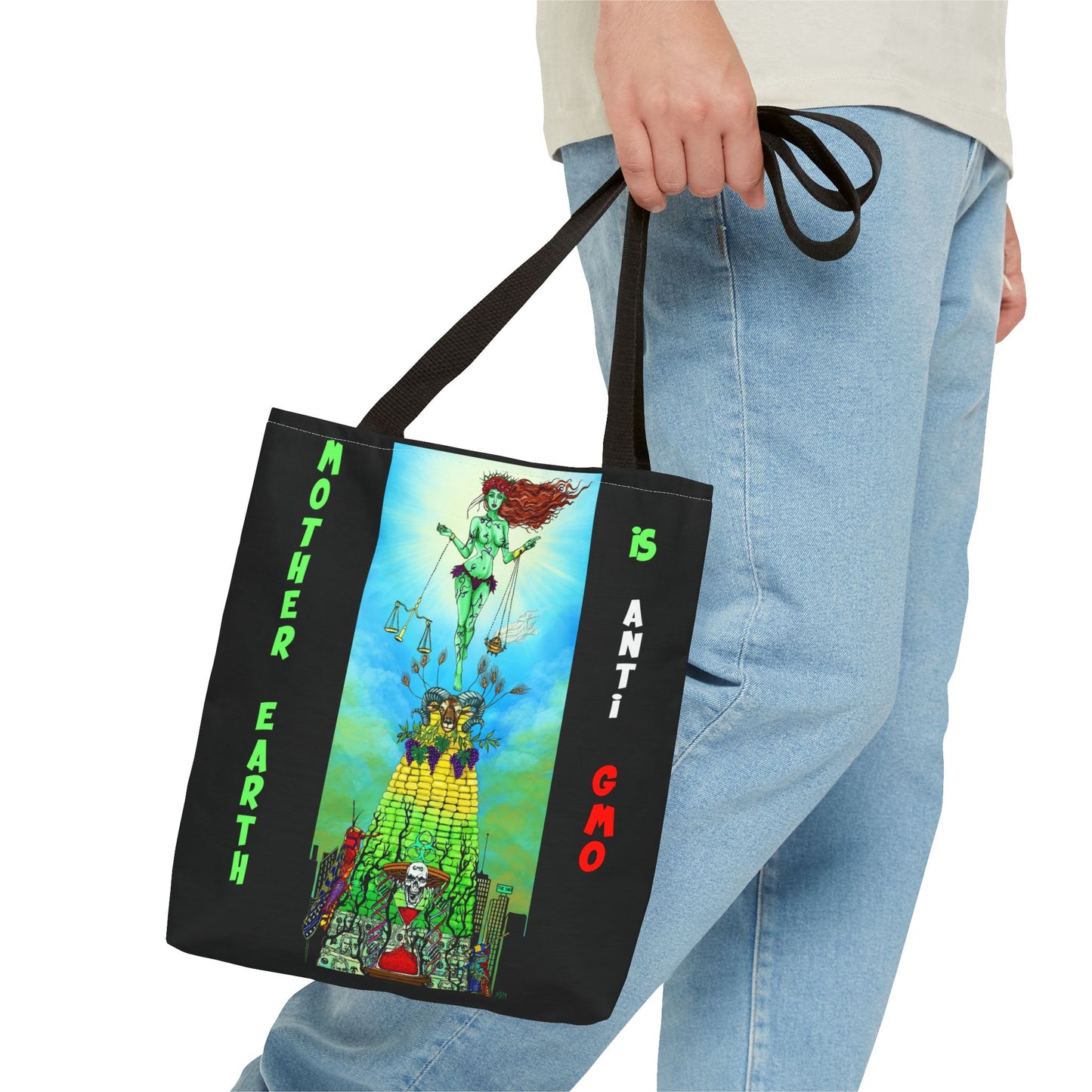 UNIQUE CENTRIC MOTHER EARTH DAY FINE ART BOUTIQUE TOTE BAG