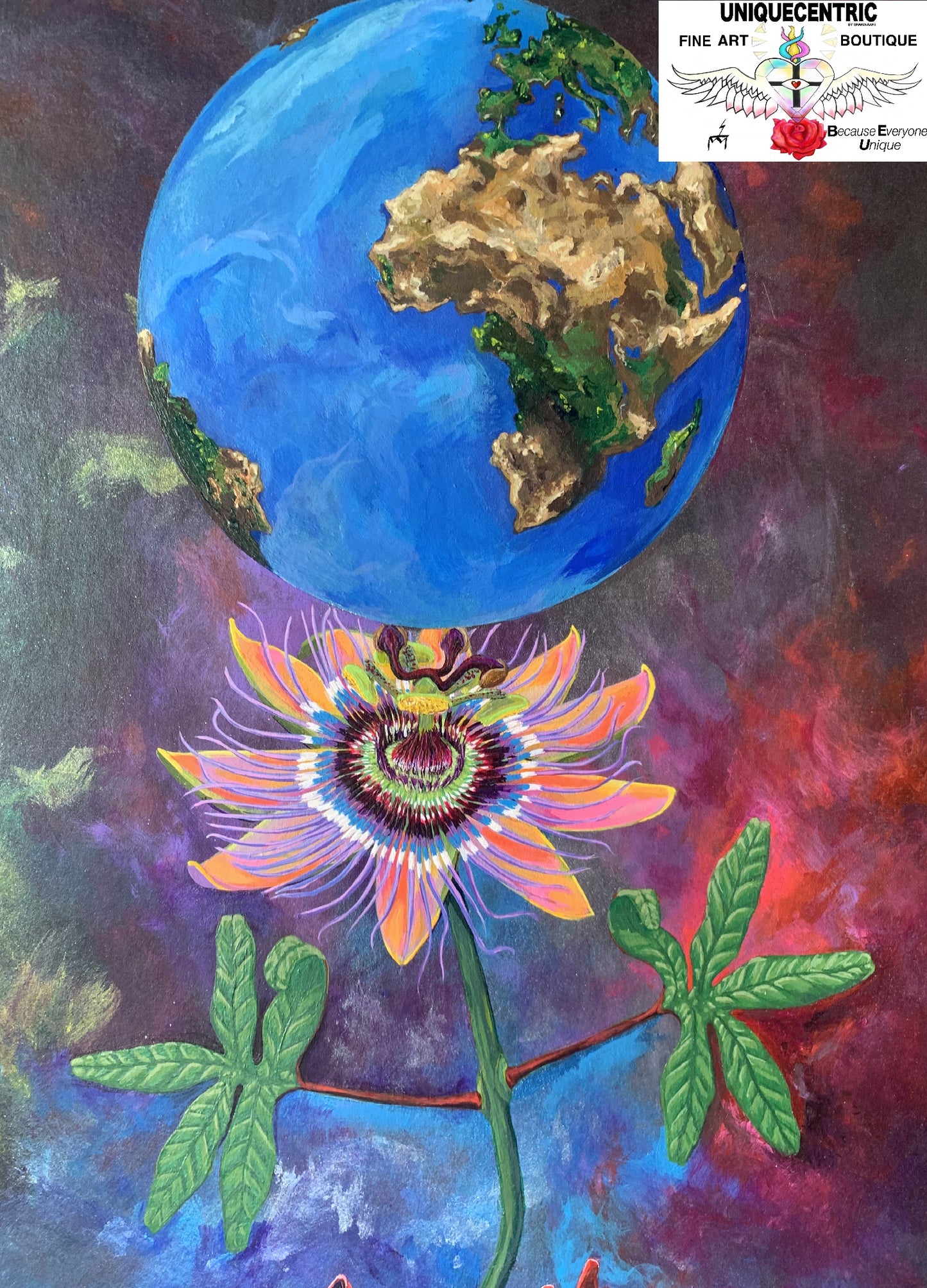 OG EARTH HEART FINE ART PAINTING