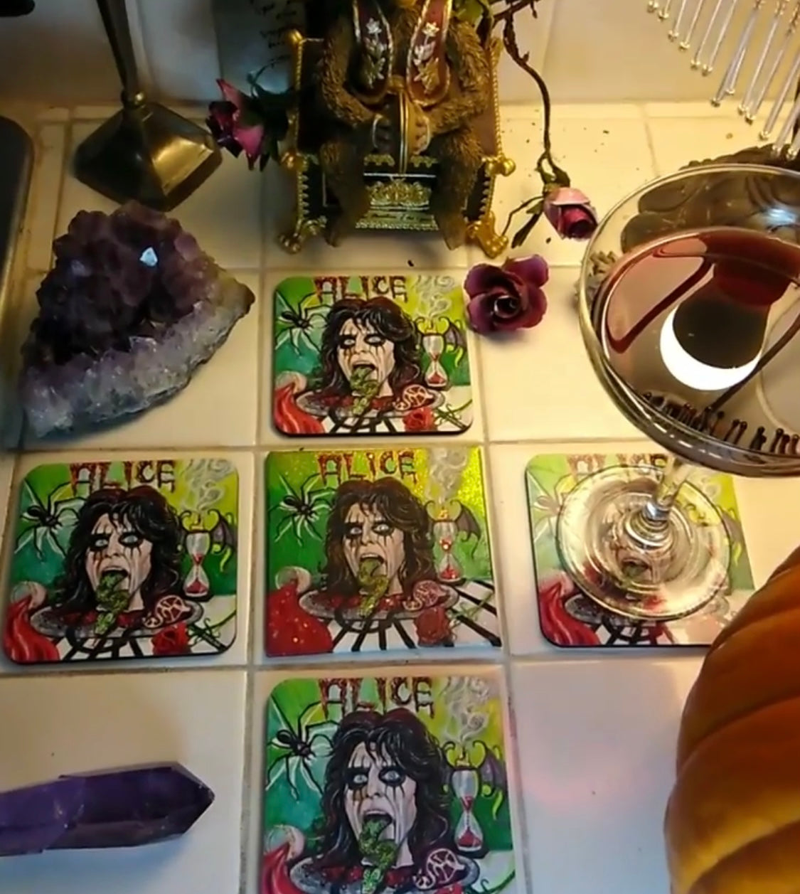 ALICE COOPER WELCOME TO OUR NIGHTMARE WINE COASTER