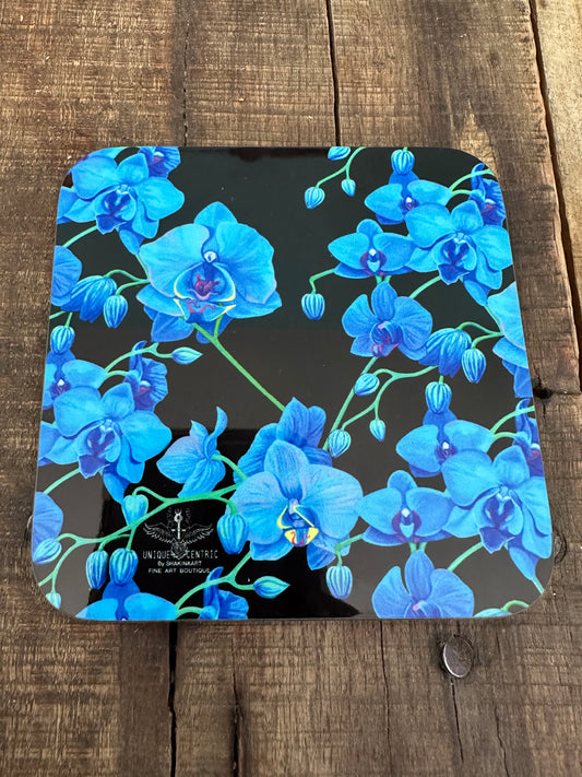 BLUE VELVET FINE ART DRINK COASTERS WEDDING BIRTHDAY 