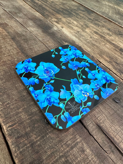 BLUE VELVET DRINK COASTERS FOR WEDDING BIRTHDAYS