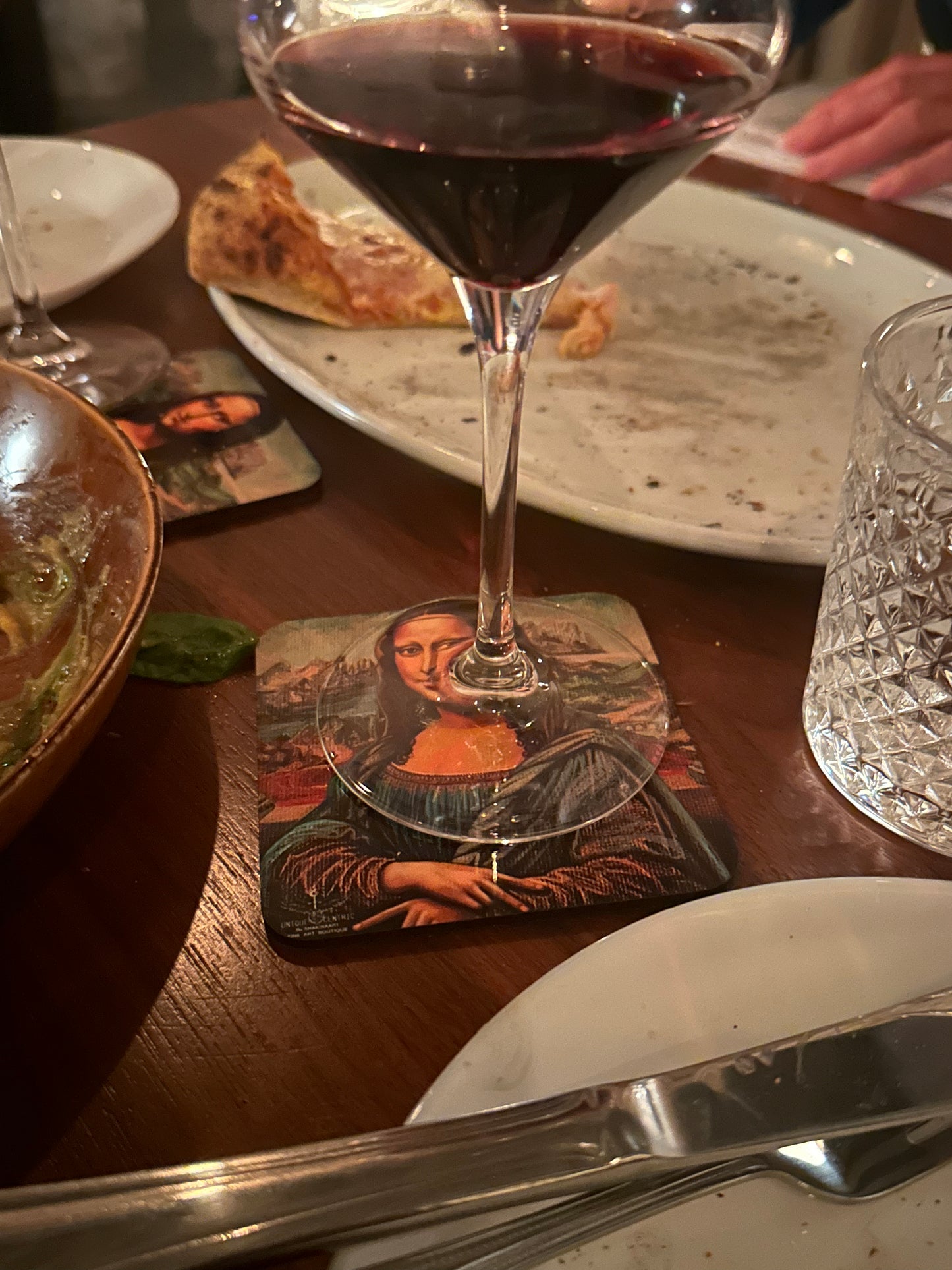 MONA LISA PEACE SMILE FINE ART DINING DRINK COASTER 