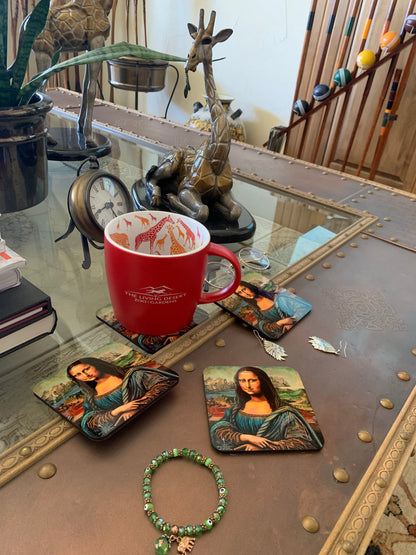 MONA LISA THE LIVING DESERT BEER COASTER