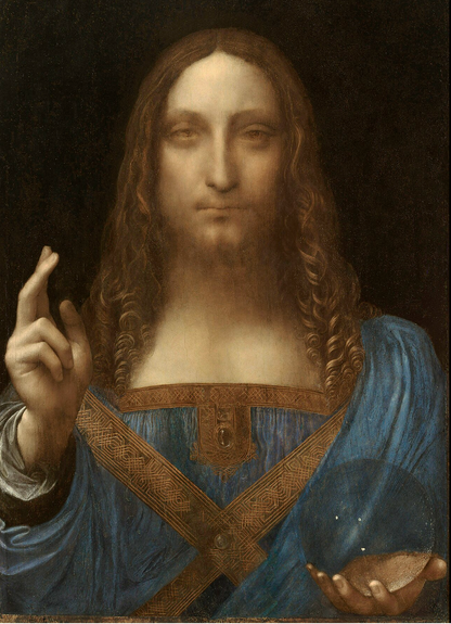 Salvator Mundi Jesus Christ Leonardo da Vinci St Jude Shakinaart fine art Louvre Museum Abu Dhabi Saudi Arabia  Luxury Designer drink coasters featuring a High Renaissance painting of Jesus holding a crystal ball of light, symbolizing divine guidance hope faith love power wisdom enlightenment resurrection victory and illumination amen Perfect for protecting surfaces from drink spills. Prince Badr bin Abdullah Painting Coasters 
